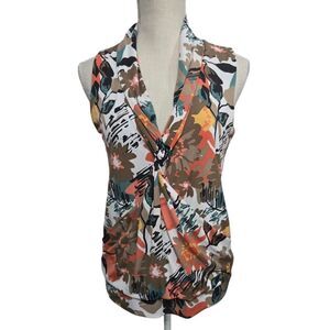 Style & Co. Sleeveless Floral Blouse Sz M.